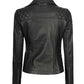 Amanda Women's Asymmetrical Black Quilted Leather Jacket