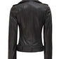 Arkansas Womens Motorcycle Black Asymmetrical Leather Jacket