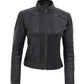 Bergamo Womens Black Cafe Leather Jacket