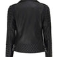 Lucille Black Quilted Asymmetrical Leather Biker Jacket for Women