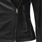 Women Kirsten Motorcycle Black Asymmetrical Leather jacket