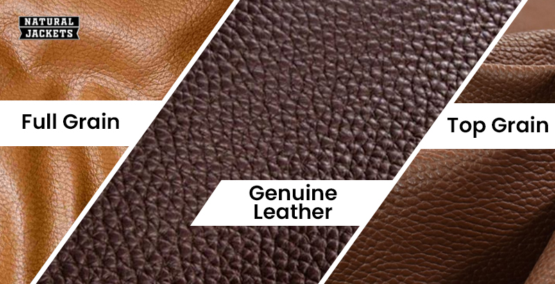 genuine leather vs full grain vs top grain