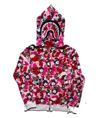 【完売品】XS BAPE HELLO KITTY CAMO HOODIE ピンク Buy Hello Kitty Bape Pink Hoodie