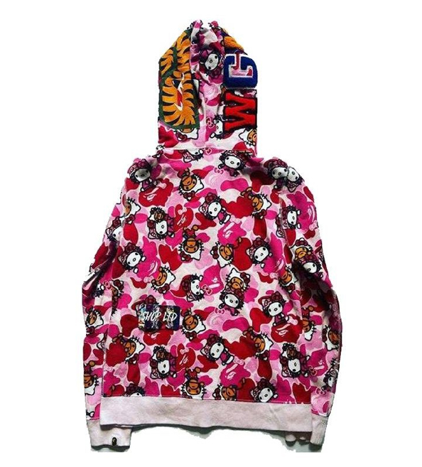 【完売品】XS BAPE HELLO KITTY CAMO HOODIE ピンク Buy Hello Kitty Bape Pink Hoodie