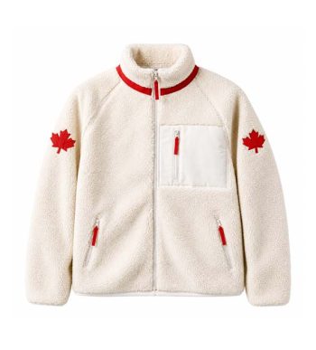 Heated Rivalry Team Canada Shane Hollander White Fleece Jacket