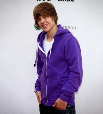 Justin Bieber Purple Zip-Up Hoodie